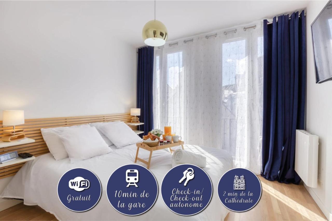 L'Elegance : T2 Proche Cathedrale De Chartres. Apartment ภายนอก รูปภาพ